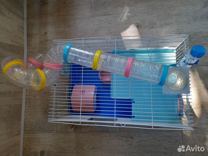 Клетка для хомяка с трубами