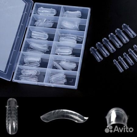 Верхние формы для наращивания с изгибом, 120шт/уп