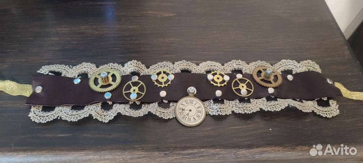 Очки гоглы и ошейник стимпанк