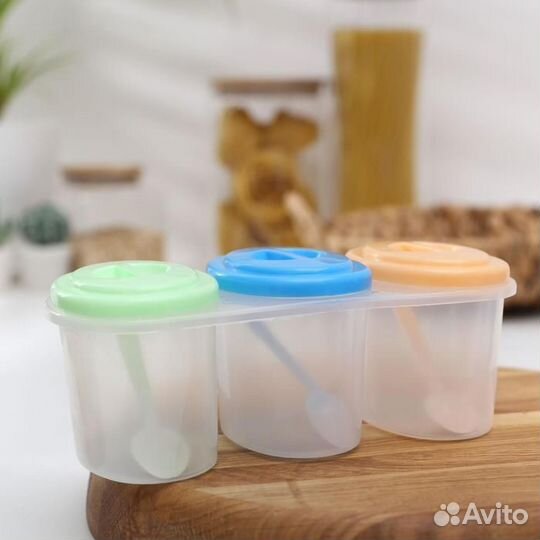 Набор банок для сыпучих продуктов «Комфорт», 3 шт