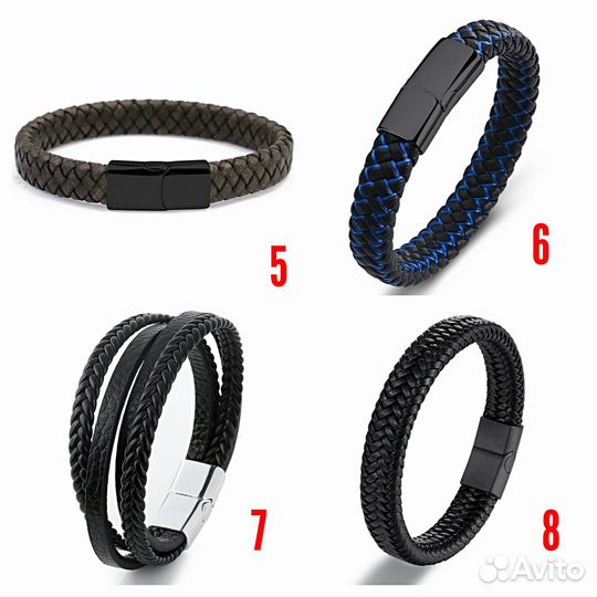 Кожаные браслеты в ассортименте