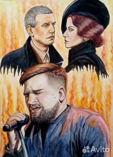 Портрет акварелью