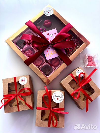 Подарок на 14 февраля шоколад ручной работы