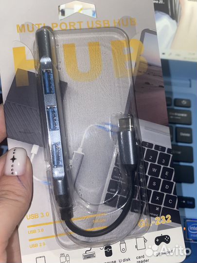 Переходник type-c на 4 usb