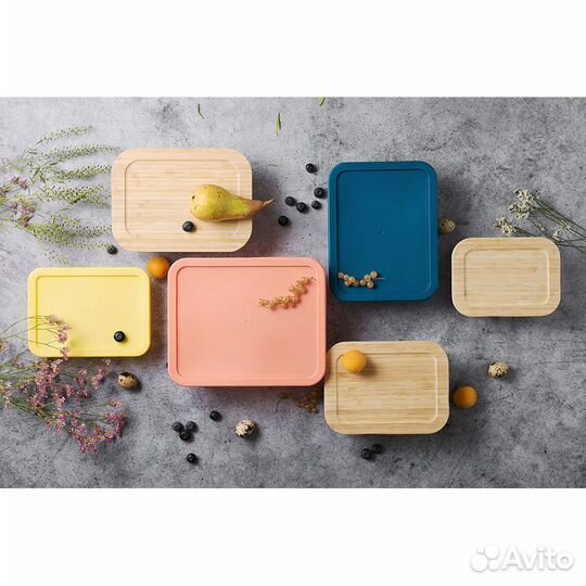 Контейнер SMART Solutions с крышкой из бамбука, 1