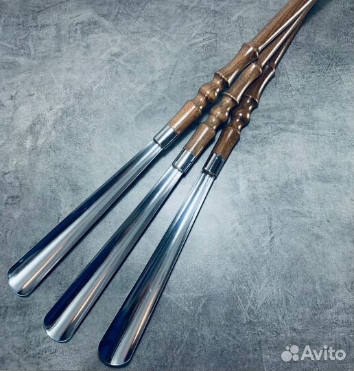 Ложка для обуви металличеквая длинная