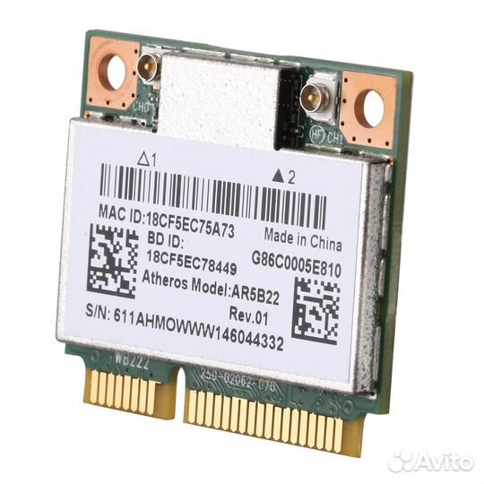 Wi-Fi адаптер для ноутбука 5 GHz mini PCI-E