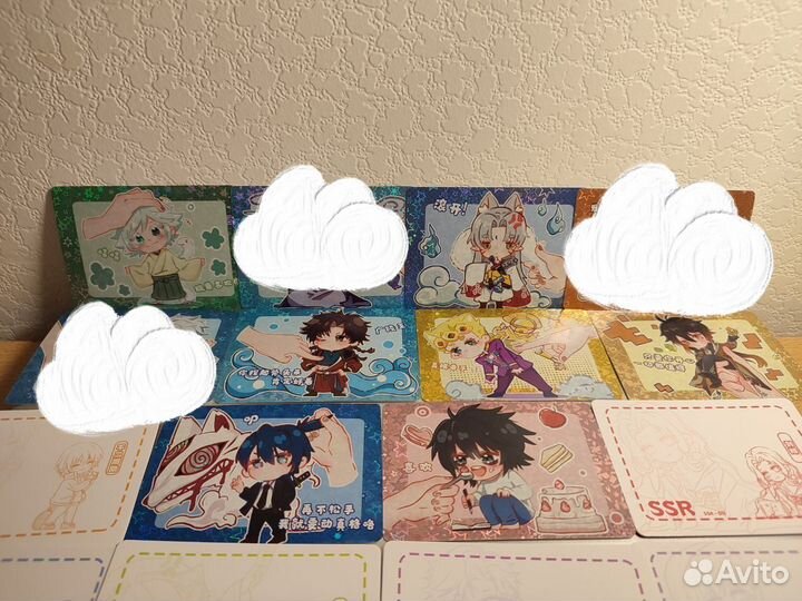 Карточки gossip nights и геншин