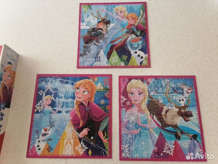 Пазл 4+ Холодное сердце 3 шт