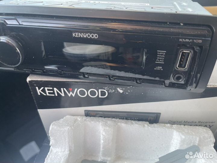 Автомагнитола kenwood KMM-105AY, черный