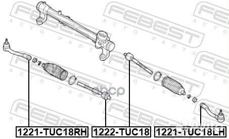 Наконечник рулевой левый 1221-TUC18LH Febest