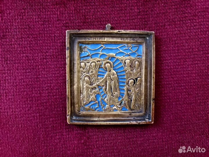 Иконка плашка Воскресенье Христово эмаль