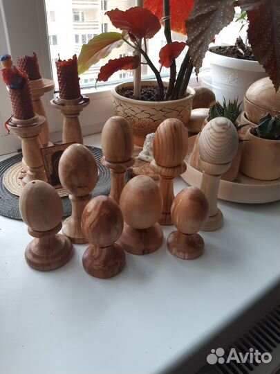 Точёные изделия из дерева для Пасхи