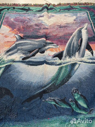 Винтажный тканый коврик новый 140/115