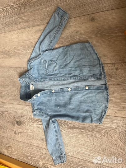 Джинсовая рубашка hm 80
