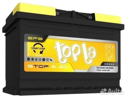 Аккумулятор Topla EFB Stop-n-Go 65R