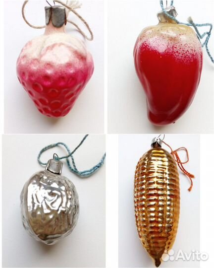 Елочные игрушки 50х-60х годов СССР