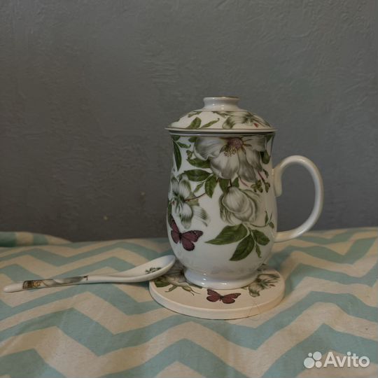 Чашка фильтр для чая. Фарфор