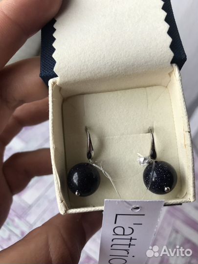 Серьги с авантюрином