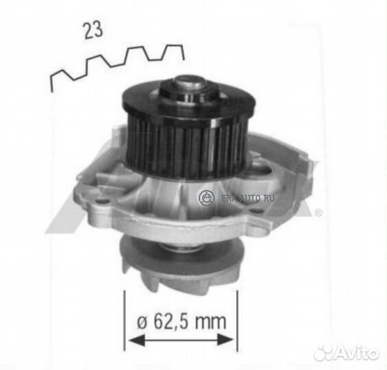 Airtex 1661 Помпа водяная fiat punto 99 1.2i 16v