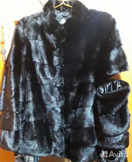 Шуба -трансформер норковая 46 48 черная