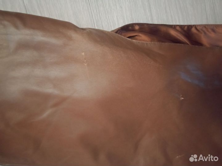 Кожаный плащ мужской длинный