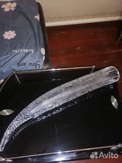 Хрустальный рог и вазы СССР