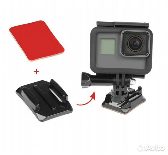 Изогнутая платформа GoPro камер 3М скотч площадка