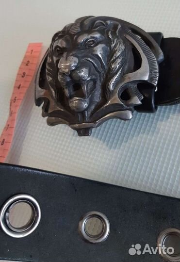 Ремень кожаный с пряжкой