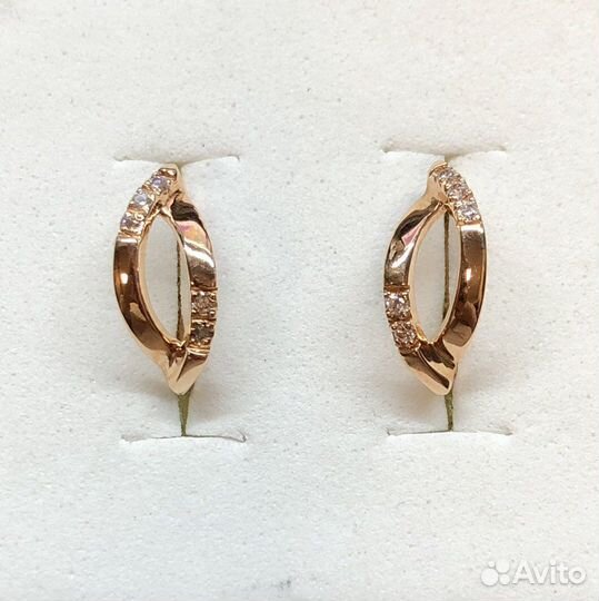 Золотые серьги 585 пробы