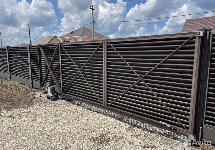 Откатные ворота под ключ