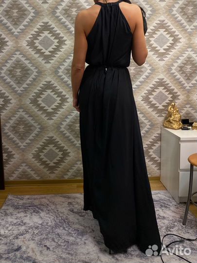 Вечернее шикарное черное платье в пол 40 42