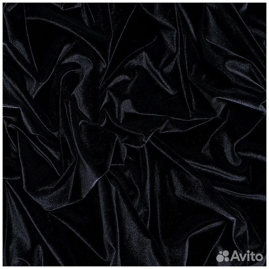 Черный бархат ткань