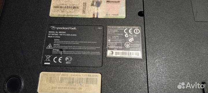 Ноутбук Packard Bell Easynote TJ75 (полурабочий)