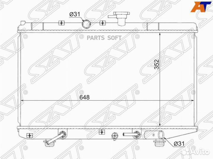 Радиатор Kia Rio 00-05 KI0004