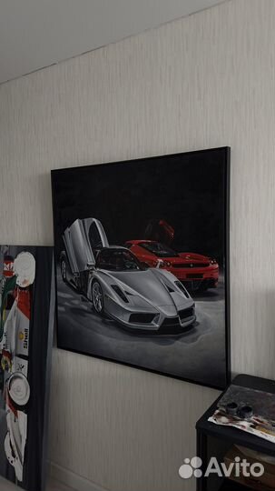 Картина маслом Ferrari Enzo 100*100 см Феррари