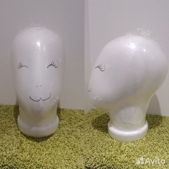 Голова манекена из пластмассы для париков или шляп