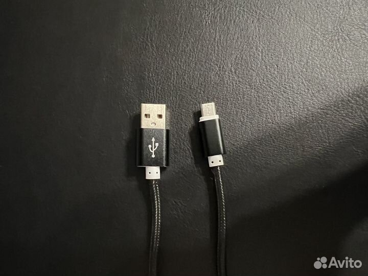 Черный плетеный кабель micro USB 3 метра