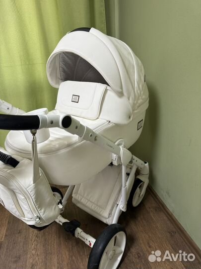 Коляска adamex luciano 2 в 1 белая