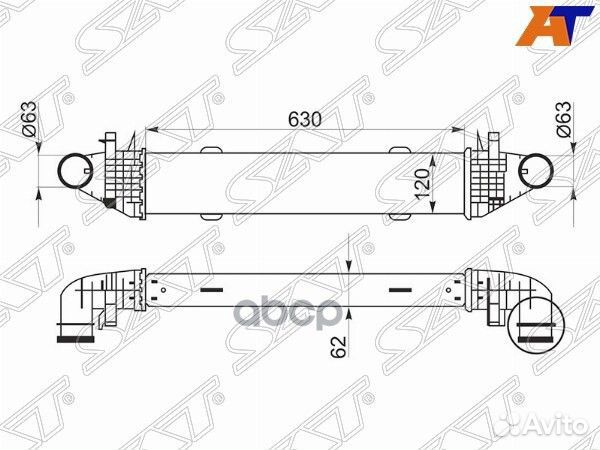 Радиатор интеркулера mercedes benz C-class W204