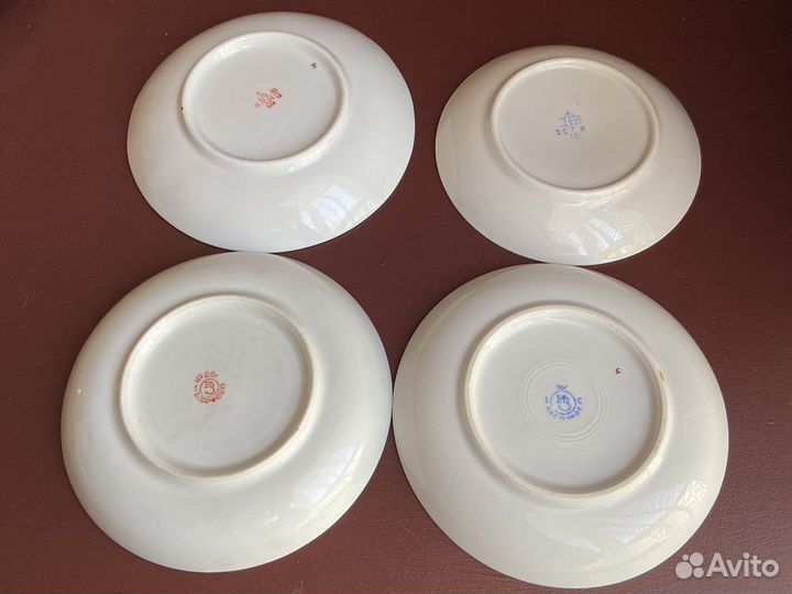 Блюдца чайные кофейные фарфор СССР