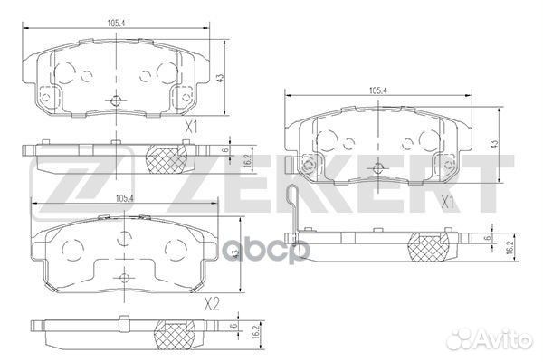 Колодки торм. диск. задн. Mazda RX-8 03- Suzuk
