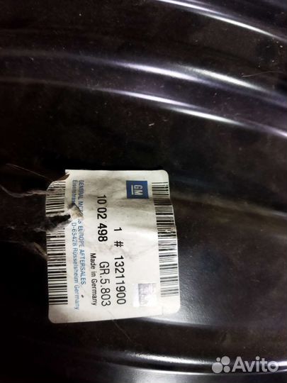 Диск колесный R16 штампованный GM