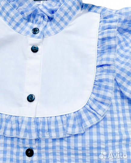 Блузка для девочки хлопковая, 122