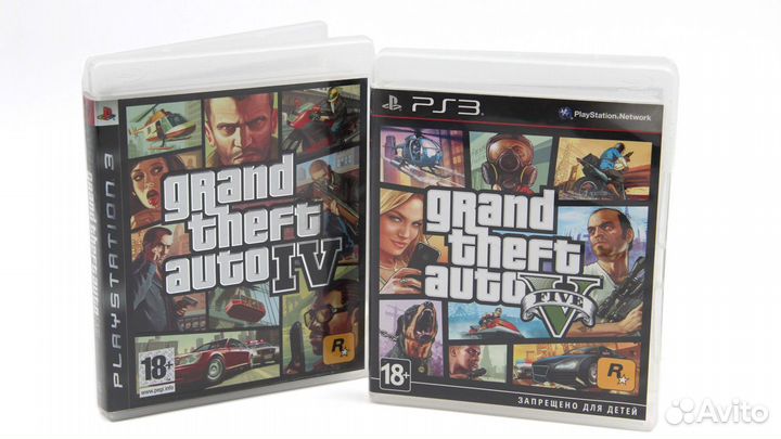 Набор GTA IV + GTA V для PS3