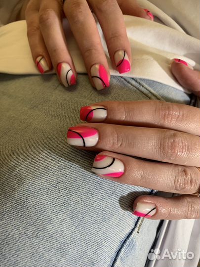 Маникюр с покрытием, наращивание ногтей