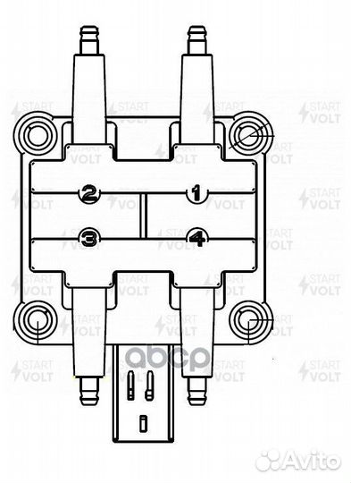 Катушка зажигания для а/м Dodge Caravan (00) 2.4i