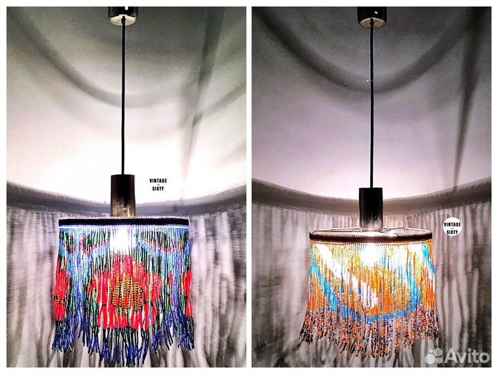 Люстра из бисера винтаж, Чехословакия,60-70-е гг