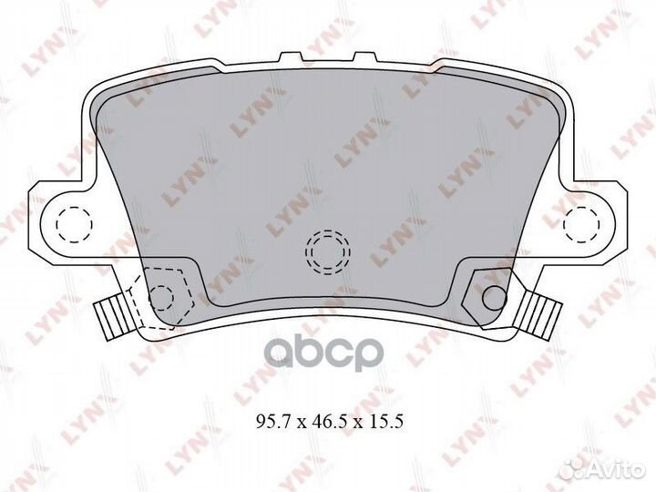 Колодки тормозные дисковые зад BD3432 lynxauto
