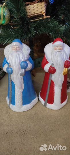 Дед Мороз 33 см раскрашен в ручную пластик